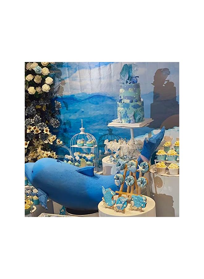 S-TOP 3 PCS Marine Theme Cake Fondant Silicone Mold Seashell Conch Starfish Coral Under the Sea Handmade Pastry Baking Molds for DIY Cake Border Decoration Chocolate Candy Polymer Clay Crafting Projects - Image 4
