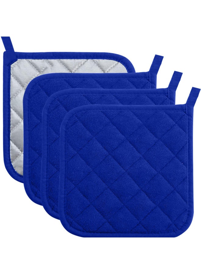 Thickened Heat Insulation Mat Towel Cloth Coated Silver Cloth Heat Insulation Mat Kitchen Multi-use Baking Heat Insulation Mat Heat Insulation Mat-Color:Navy Blue-Specifications:18*18cm - Image 5