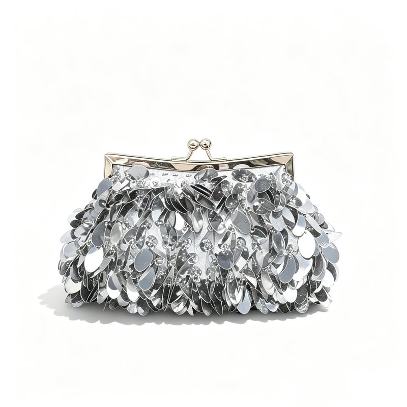 Sequin Clutch Evening Bag - Image 1