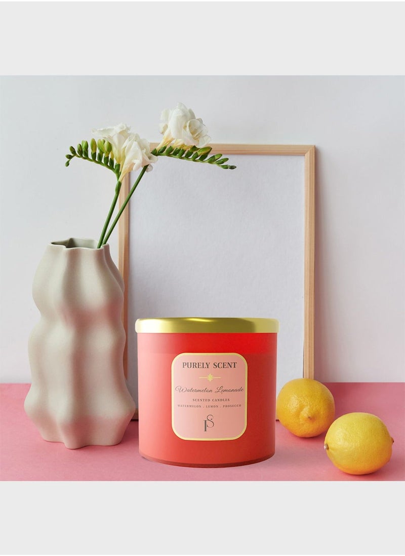 PURELY SCENT Watermelon Lemonade 100% Soy Wax Candle 410 Grams  - Image 4