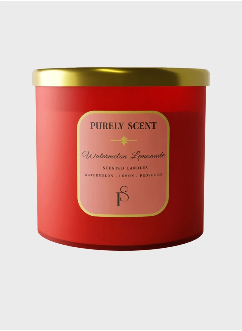 PURELY SCENT Watermelon Lemonade 100% Soy Wax Candle 410 Grams
