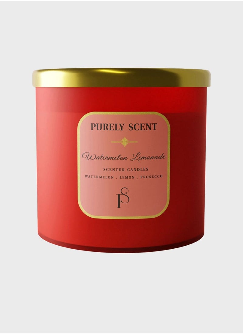PURELY SCENT Watermelon Lemonade 100% Soy Wax Candle 410 Grams  - Image 2