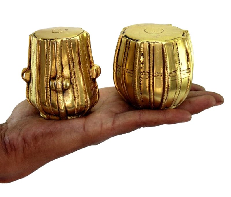 eSplanade Brass Miniature Musical Set - Veena Sitar Tabla and Harmonium Set | Home Decor Showpiece | Home Decor - Image 3