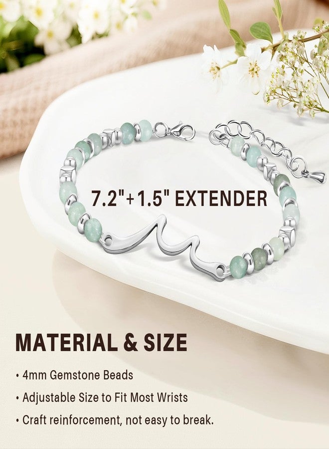 AGOT Inspirational Gifts Wave Bracelets for Women: Healing Amazonite Bracelets with Positive Affirmations - Get Well Soon Gift for Mom Aunt Daughter Best Friends Sister Coworker - Image 2