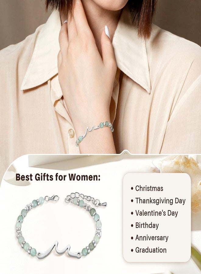 AGOT Inspirational Gifts Wave Bracelets for Women: Healing Amazonite Bracelets with Positive Affirmations - Get Well Soon Gift for Mom Aunt Daughter Best Friends Sister Coworker - Image 5