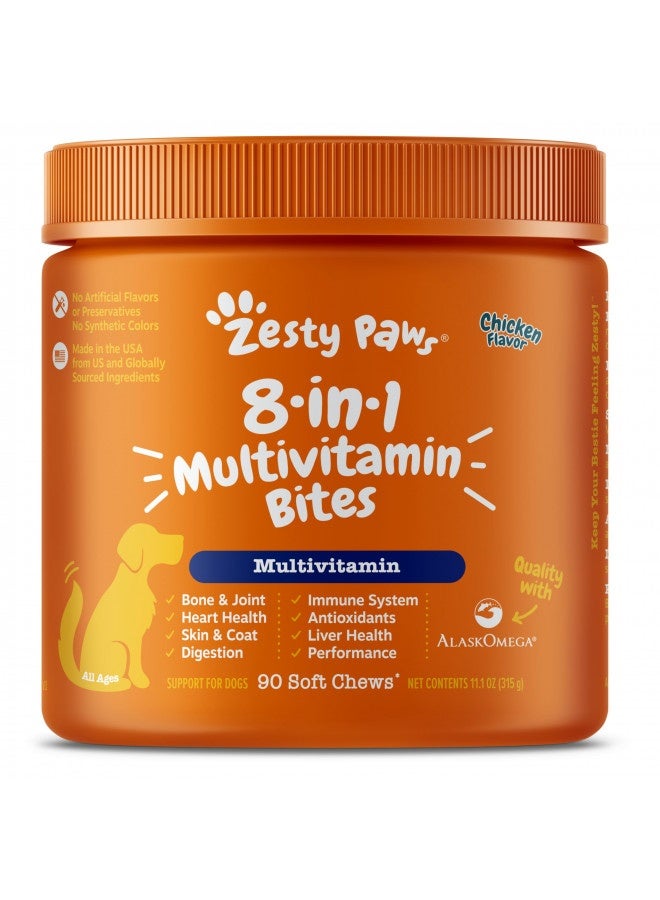 Zesty Paws Multifunctional Supplements For Dogs - Glucosamine Chondroitin For Joint Support With Probiotics For Gut And Immune Health – Omega Fish Oil With Antioxidants And Vitamins For Skin And Heart Health  - Image 1
