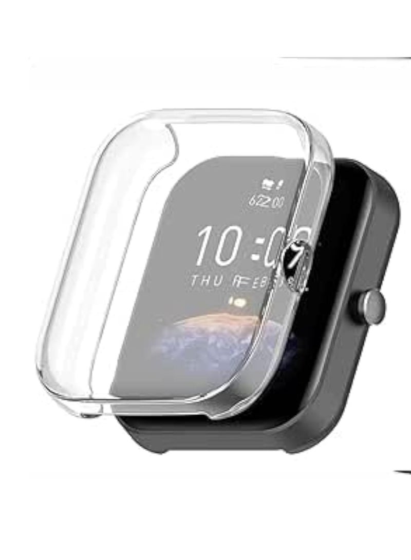 TPU Protective Cover For Bip 3 / Screen Protector Case For Amazfit SmartWatch Accessories Protection Shell (Clear) - Image 4