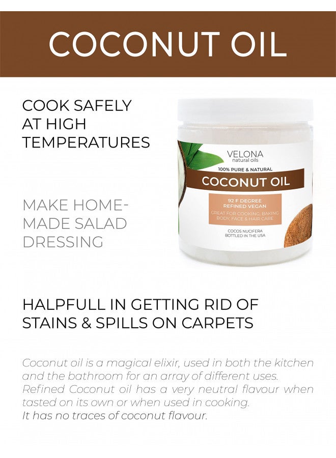 velona velona Coconut Oil 92 Degree 8 fl oz | 100% Pure and Natural Carrier Oil | in jar | Refined, Cold pressed | Skin, Face, Body, Hair Care | Use Today - Enjoy Results - Image 2