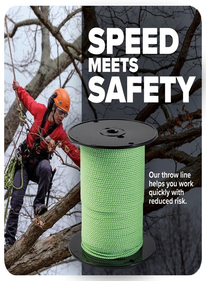 Jameson Poly/Dyneema® Throw Line, 2.5mm x 180 ft, High Strength 450 lbs, Neon Green & White, Compatible with Tru Shot Launcher - Ideal for Arborist & Tree Care - Image 2