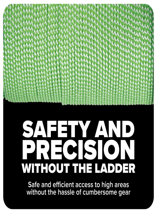 Jameson Poly/Dyneema® Throw Line, 2.5mm x 180 ft, High Strength 450 lbs, Neon Green & White, Compatible with Tru Shot Launcher - Ideal for Arborist & Tree Care - Image 5