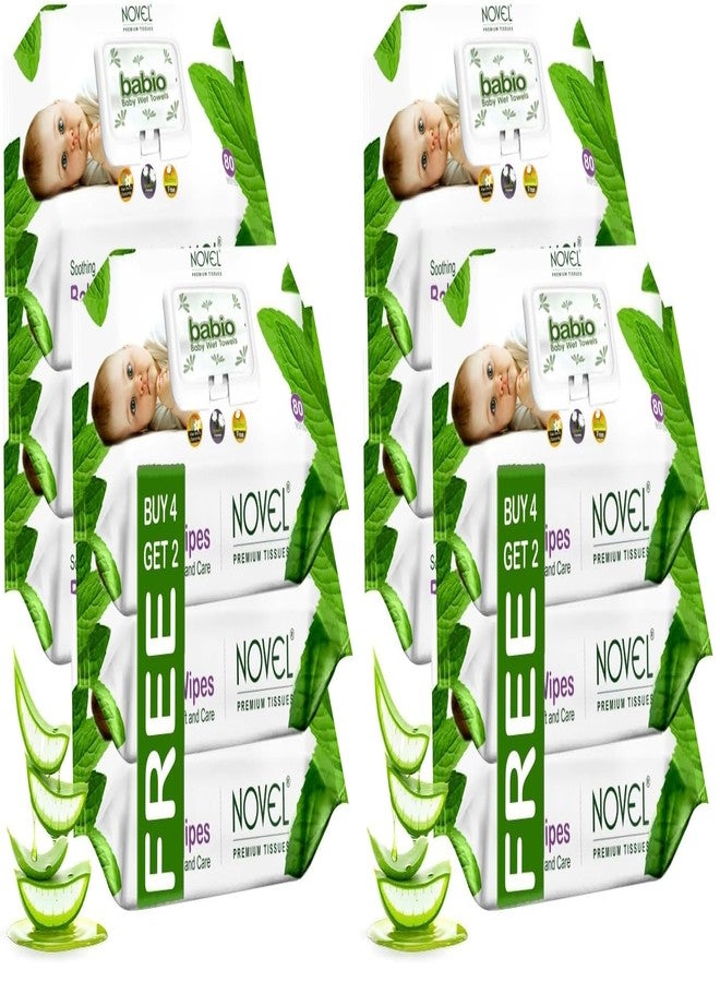 NOVEL Baby Wet Wipes/Pack With Lid (Pack of 12-80 Sheet)