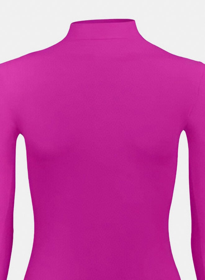 Silvy Lycra Wave High Long Sleeves High Neck Bodysuit Underwear For Women - Image 2