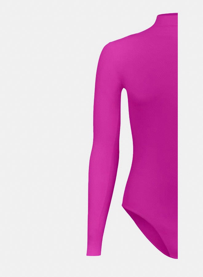 Silvy Lycra Wave High Long Sleeves High Neck Bodysuit Underwear For Women - Image 3