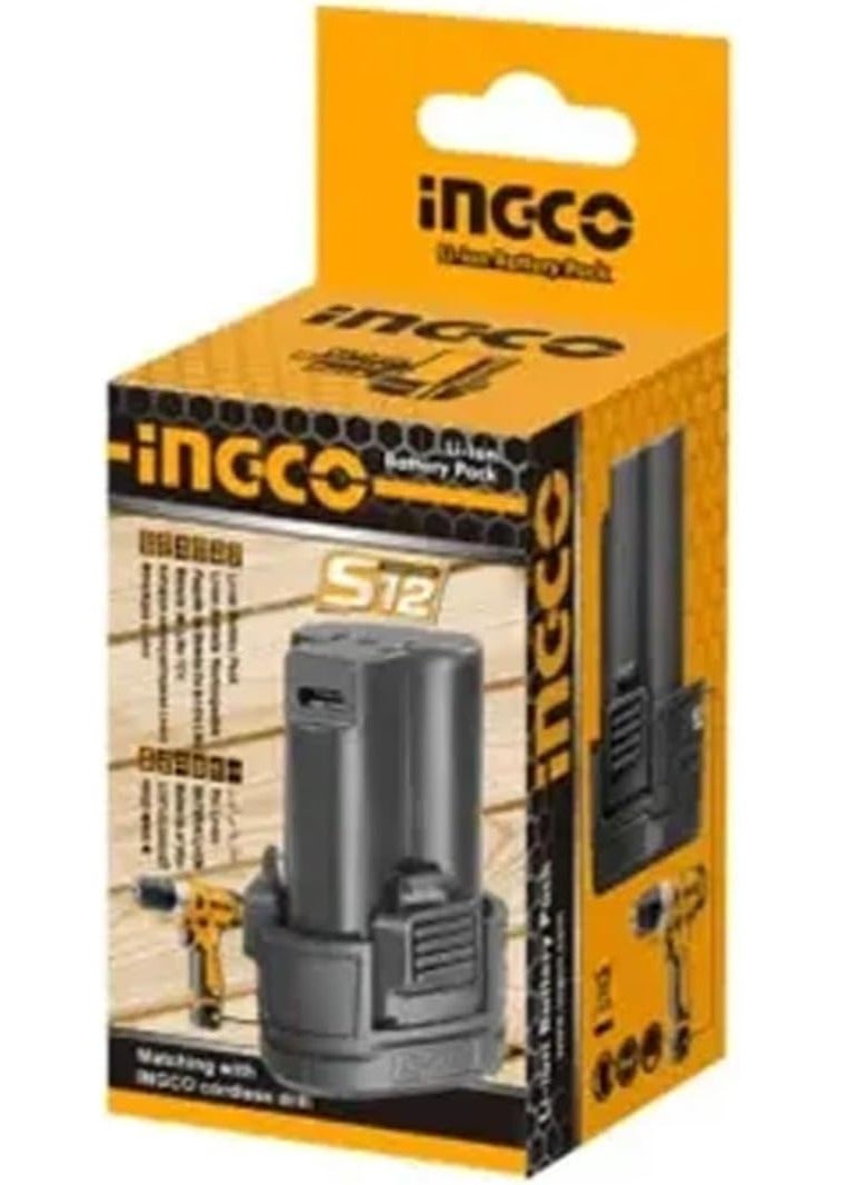 إنجكو INGCO FBLI12153 12V 1.5Ah بطارية ليثيوم أيون حزمة حل طاقة متعدد الاستخدامات خفيف الوزن ومريح مثالي للاستخدام المنزلي والمشروعات الاحترافية  - Image 1