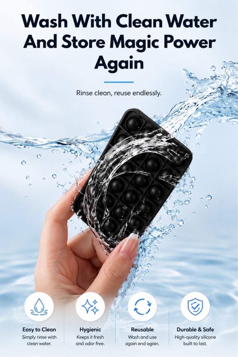 Silicone Suction Phone Holder with Adhesive Pads Heat Resistant No Residue Strong Grip for Mirror Gym Tiles and Streaming - Image 4