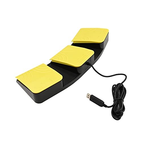OLLGEN USB Foot Pedal for PC Gaming,Optical Control Foot Switch,Computer Map Mouse Keyboard Hotkey Combination Key Keypress Simulator Program Page Turner Transcription HID (Triple Pedal) - Image 5