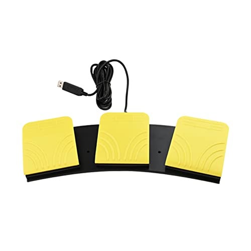 OLLGEN USB Foot Pedal for PC Gaming,Optical Control Foot Switch,Computer Map Mouse Keyboard Hotkey Combination Key Keypress Simulator Program Page Turner Transcription HID (Triple Pedal) - Image 2
