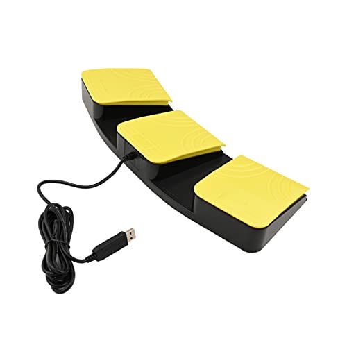 OLLGEN USB Foot Pedal for PC Gaming,Optical Control Foot Switch,Computer Map Mouse Keyboard Hotkey Combination Key Keypress Simulator Program Page Turner Transcription HID (Triple Pedal) - Image 3