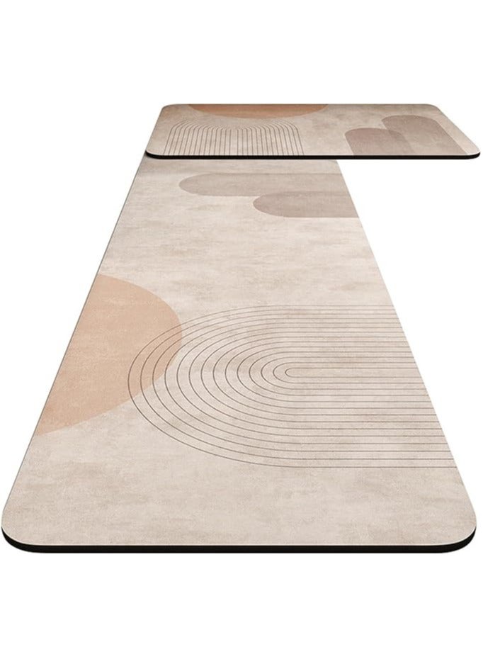 تايكوم سجاد مطبخ دياتوم، سجادة مطبخ غير قابلة للانزلاق، سجادة دش من الألياف الدقيقة الناعمة، قابلة للغسل في الغسالة، سريعة الجفاف، سجادة مطبخ فائقة مقاس 40 × 60 و40 × 120 سم