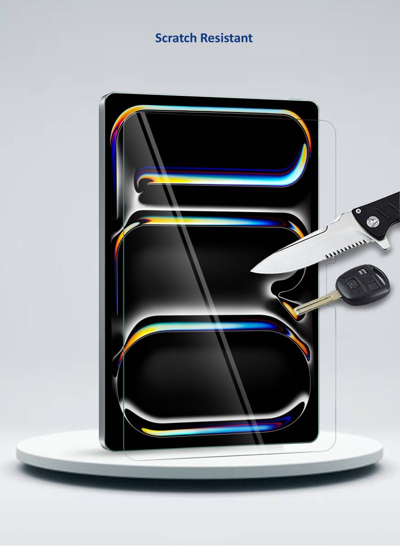 دبليو تيك ابل ايباد برو 11 5 جي 2024 الجيل الخامس - 11 بوصة زجاج مقوى 9H الترا اتش دي واقي شاشة - شفاف - Image 4