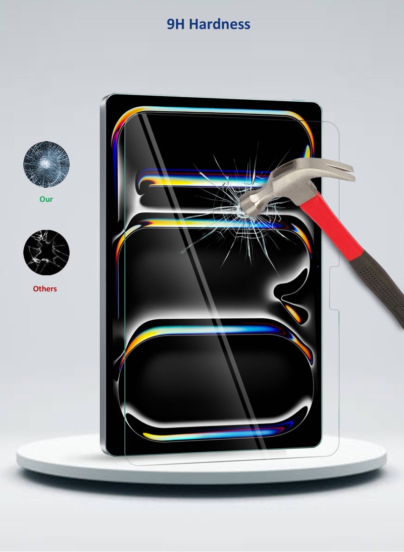 دبليو تيك ابل ايباد برو 11 5 جي 2024 الجيل الخامس - 11 بوصة زجاج مقوى 9H الترا اتش دي واقي شاشة - شفاف - Image 2