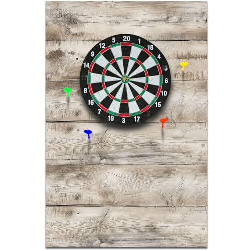 Hahafelt 36 x 24 x 05 Inch Felt Wood Grain Dart Board Wall Protectors Square Dart Board Backing Tiles Dartboard Backboard Cork Backboards Alternative Light Grain - Image 1