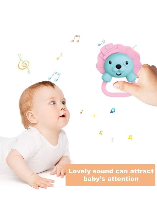 Berma Baby مجموعة ألعاب خشخيشة للأطفال مكونة من 18 قطعة، خشخيشة سهلة الإمساك، عضاضة حسية سهلة الإمساك، لعبة موسيقية تعليمية لتنمية الطفل، هدية عيد ميلاد لحفل استقبال المولود الجديد للأولاد والبنات - Image 5