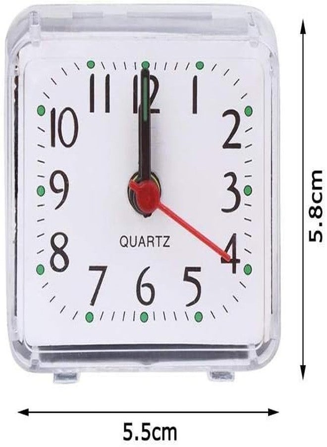 WinldMonmo Transparent Mini Square Alarm Clock, Silent, Digital, for Desk, Table, Bedroom, Large Display for Elderly, Home Decor - Image 4