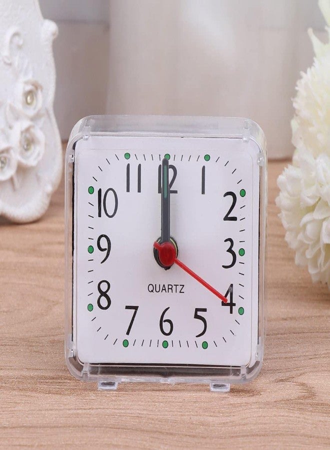 WinldMonmo Transparent Mini Square Alarm Clock, Silent, Digital, for Desk, Table, Bedroom, Large Display for Elderly, Home Decor - Image 3