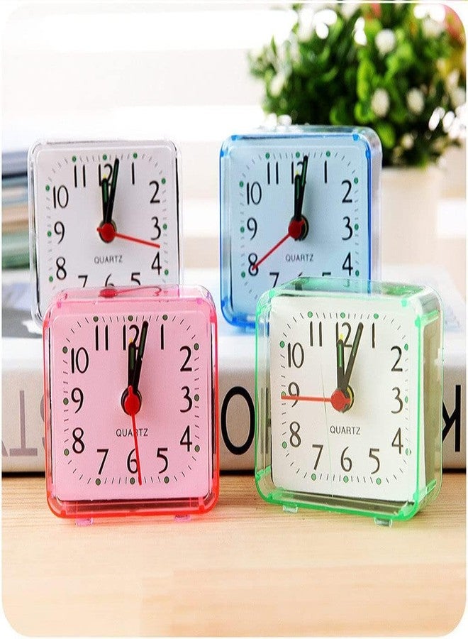 WinldMonmo Transparent Mini Square Alarm Clock, Silent, Digital, for Desk, Table, Bedroom, Large Display for Elderly, Home Decor - Image 2