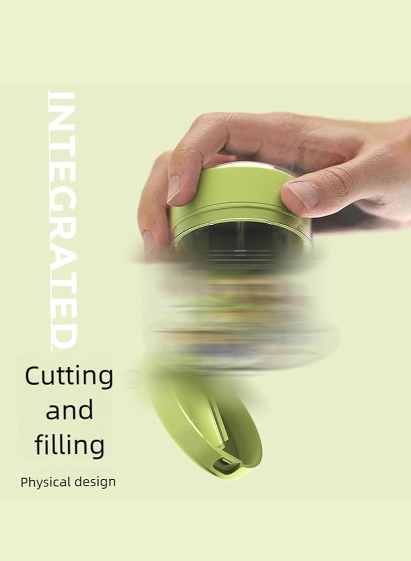 لبونير زجاجة كبيرة لتنظيم المكملات الغذائية الأسبوعية، تتسع لكمية كبيرة من الفيتامينات لمدة أسبوع واحد، مزودة بفتحات واسعة ومصممة لمنع الاختلاط، سهلة الاستخدام، مزودة بقاطع أدوية، لون أخضر - Image 3