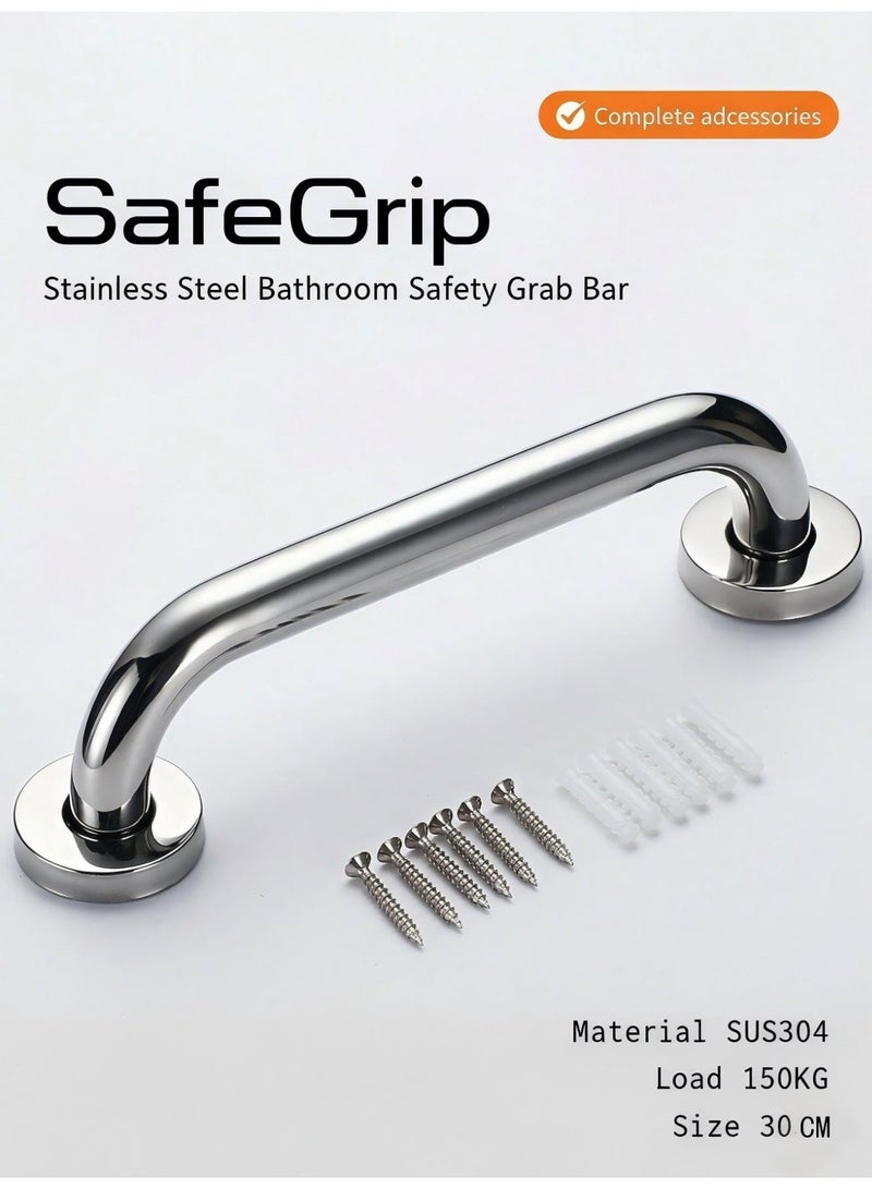FENLIYA 304 Stainless Steel Bathroom Safety Grab Bar – Anti-Slip Wall-Mounted Handrail for Elderly, Disabled & Pregnant Women, Dual-Purpose Towel Bar & Shower Support, Easy 6-Step Installation with Expansion Screws - Image 1