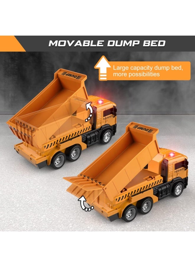 TIGER Transform Remote Control Dump Truck Toy with Movable Dump Bed, Lights and Sound, RC Construction Truck Transformer Toy for Kids Aged 4–8 Years - Image 3