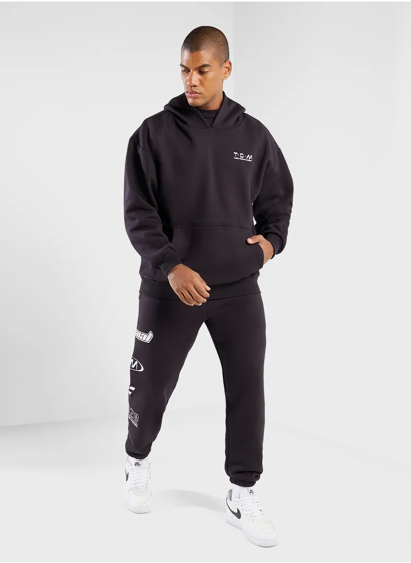 The Giving Movement Oversized Racing Printed Hoodie