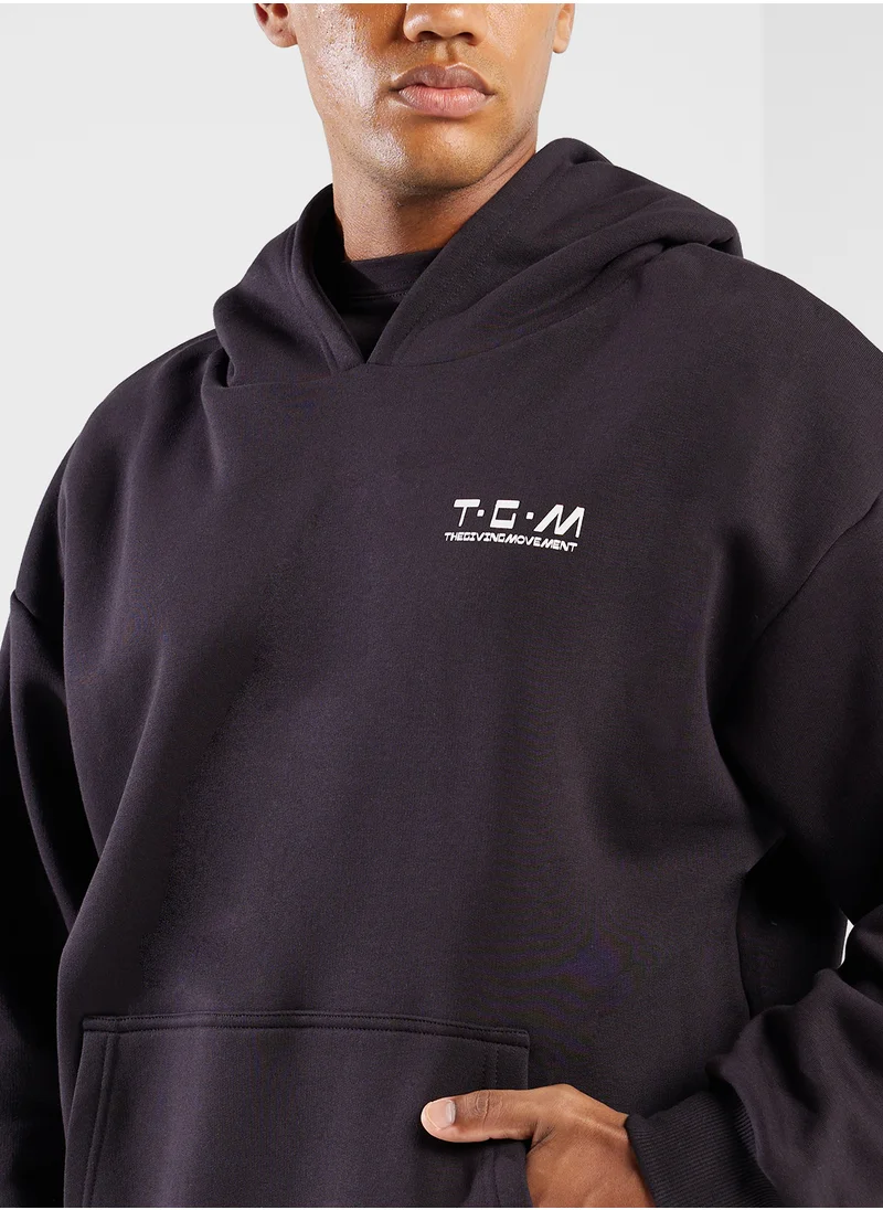 The Giving Movement Oversized Racing Printed Hoodie
