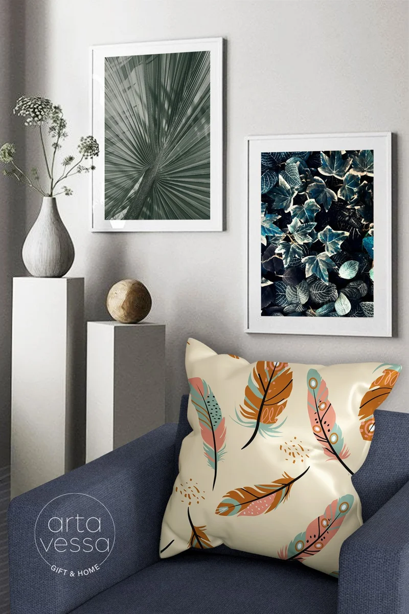 ارتافيسا Double Sided Digital Printed Decorative Faux Leather Throw Pillow Cover
