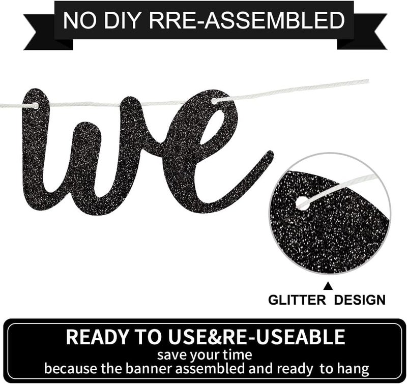 BEISHIDA لافتة بيشيدا السوداء حظ سعيد سنفتقدك لافتة مزينة لحفلة التقاعد زينة وداع حفلة تخرج لوازم حفلات بدون تجميع - Image 2