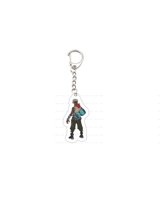 Acrylic Arcane Jinx Vi Caitlyn Ekko Viktor Keychain  Arcane FigurePendant Keyring Key chainKeyRing for Accessories Bag Fans Gift-Color:8