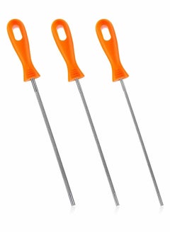 Y&D Chainsaw Chain File Professional Sharpener 3-in-1 Set Round Sharpening Files Steel with Plastic Handle for Chainsaw, 5/32 inch, 7/32 3/16 inch  - Image 1