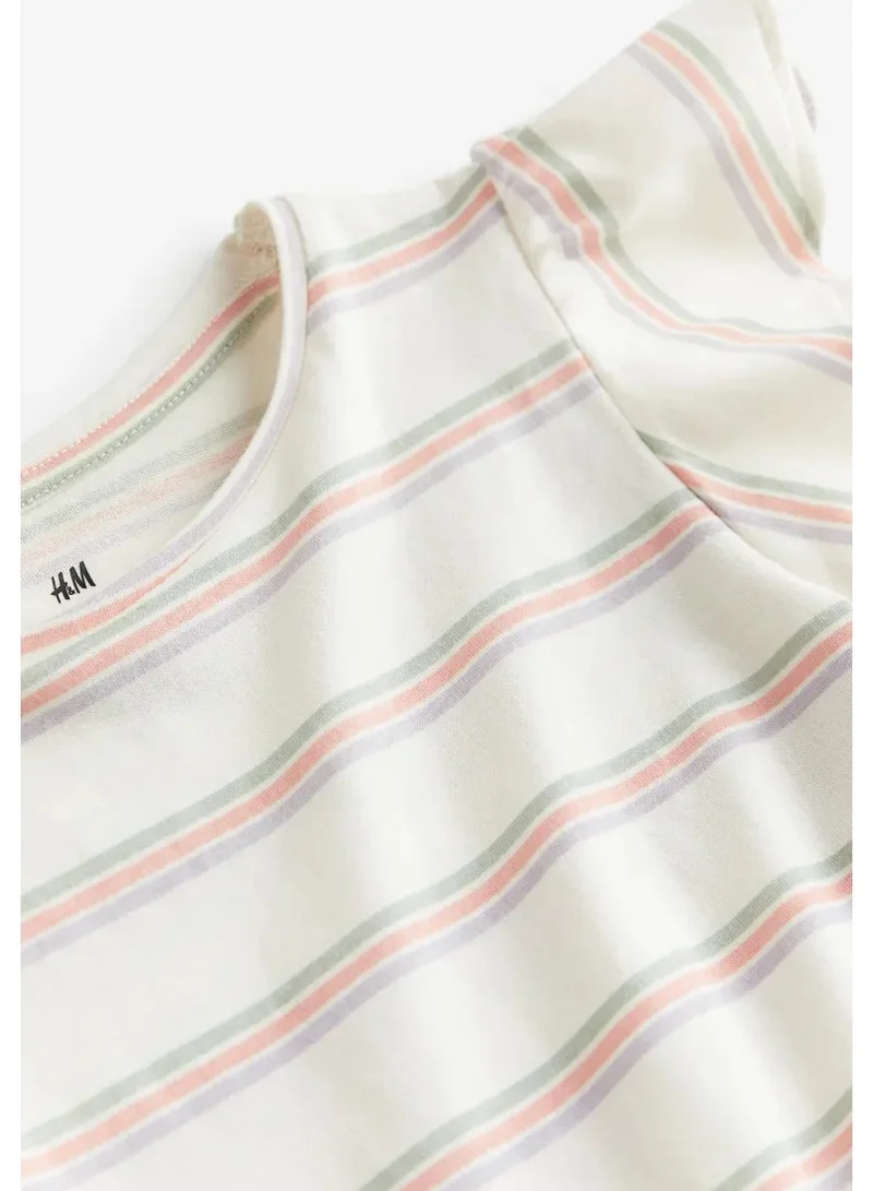 H&M Kids Flutter-Sleeved Printed Top