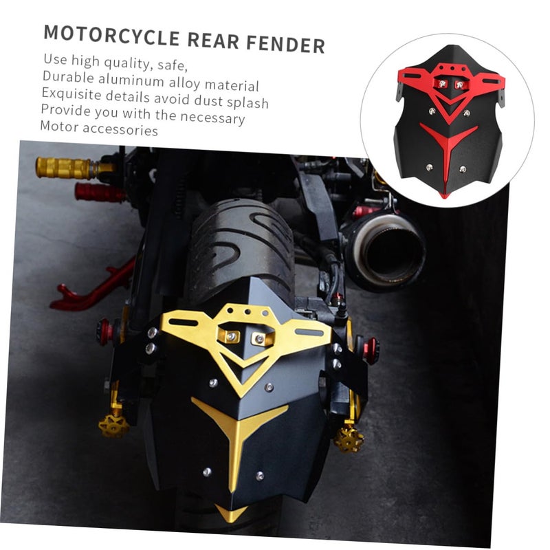 Red Aluminum Alloy Motorcycle Rear Fender Mudguard Dirt Bike Splash Shield - Image 4