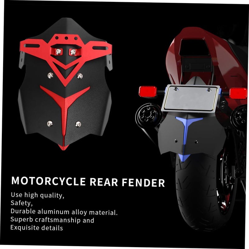Red Aluminum Alloy Motorcycle Rear Fender Mudguard Dirt Bike Splash Shield - Image 5