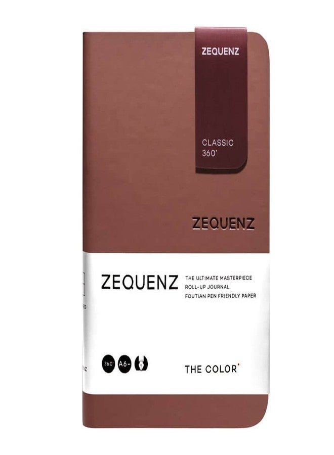 Zequenz A6 Mini Ruled Notebook, Terra Brown, 200 Pages, 360 Soft Cover - Image 1