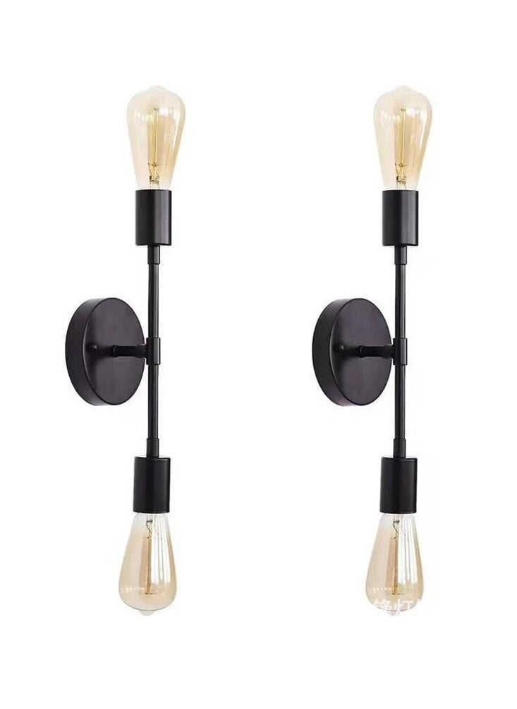 Exlene 1 piece Vintage LED Wall Lamp E27 Bedroom Wall Light Bathroom Mirror Wall Light Vanity Fixture Ceiling Light, without bulbs  - Image 2