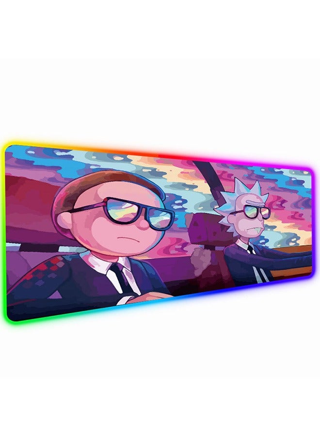 Rick And Morty Gaming Mouse Pad rgb light up pad 25cm x 35 cm - Image 1