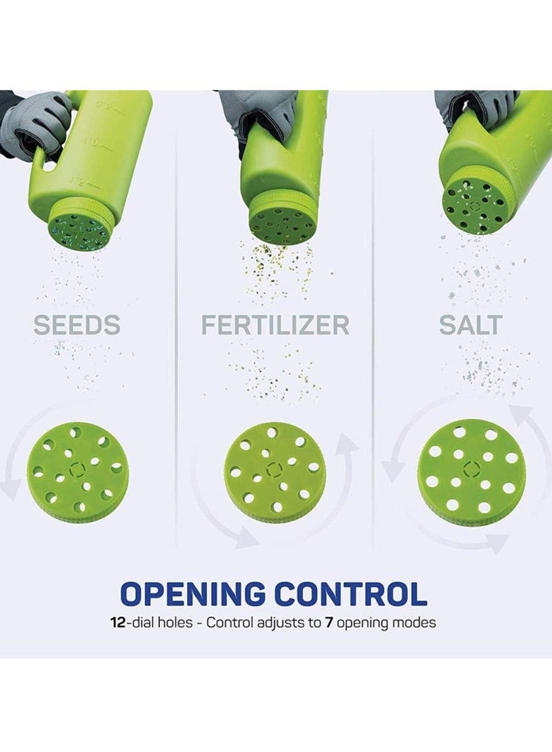 2L Hand Held Spreader,Salt Spreader Plastic Garden Container With Scoop,Adjustable Opening Sizes,Seed Spreader Bottle for Seed, Fertiliser, Salt to Deice or Any Size Granule Complete - Image 4