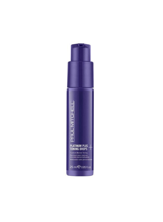 Paul Mitchell Platinum Plus Purple Toning Drops, Custom Blonde Toning, For Medium to Dark Blonde and Highlighted Hair, 0.85 fl. oz. - Image 1