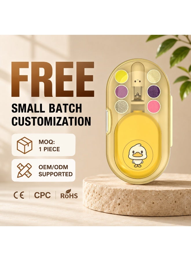 Electric Baby Nail File with 6 Sanding Heads, Quiet (Yellow) for Newborns, Toddlers or Adults (Batteries Not Included) - Image 2