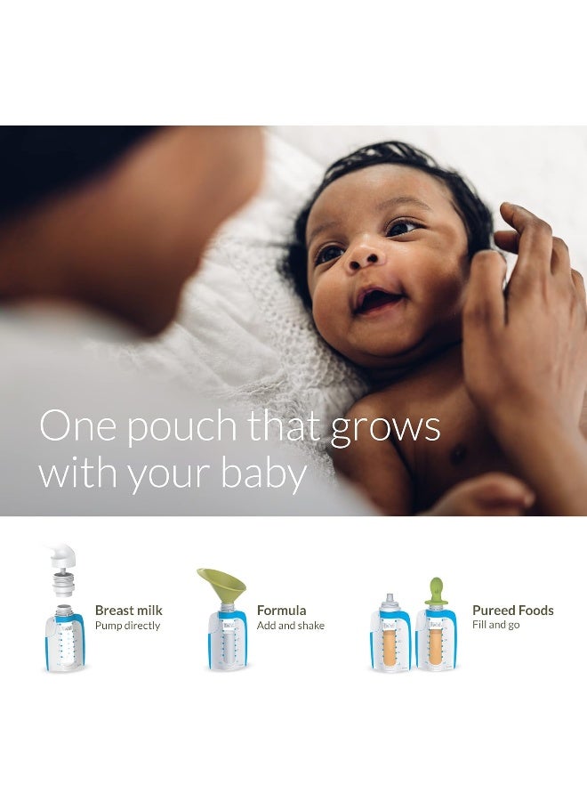 Kiinde Kiinde Twist Pouch Direct-Pump Direct-Feed Twist Cap Breast Milk Storage Bag for Pumping, Freezing, Heating and Feeding, Pre-Sterilized, Breast Feeding Essentials, 8 Ounce, Pack of 40  - Image 5