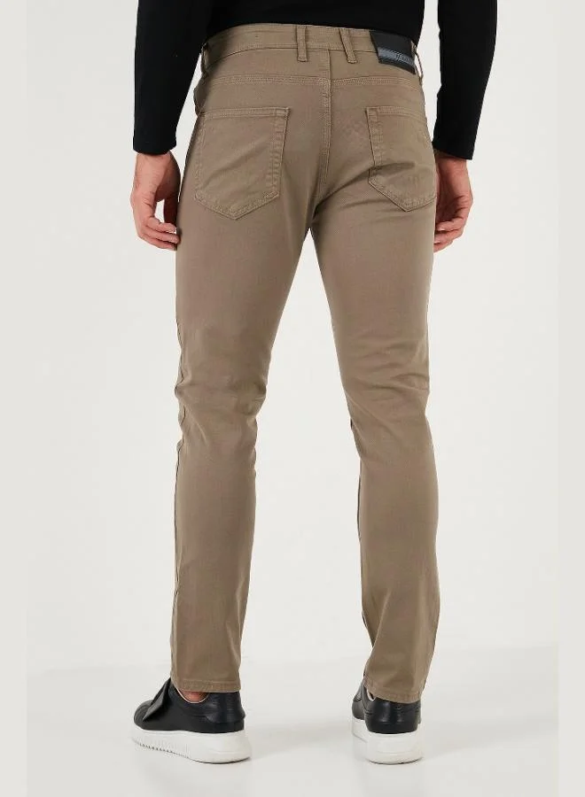 Buratti  Buratti Stretch Cotton Regular Fit Normal Waist Straight Leg Trousers Men's PANTS 674002 for Men | Best Price UAE
